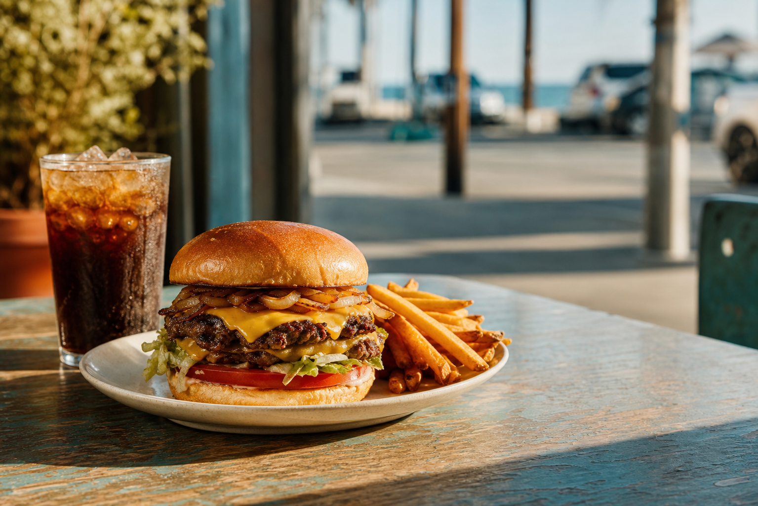 George's Burgers featured table
